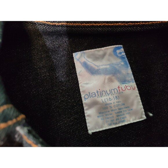 Rare Platinum Fubu Limited Edition Muhammad Ali Black Denim Jacket Large 16-18 - Picture 4 of 10